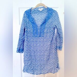 Vineyard Vines Women’s Whale Tail Chevron Beach cover dress. Size XS